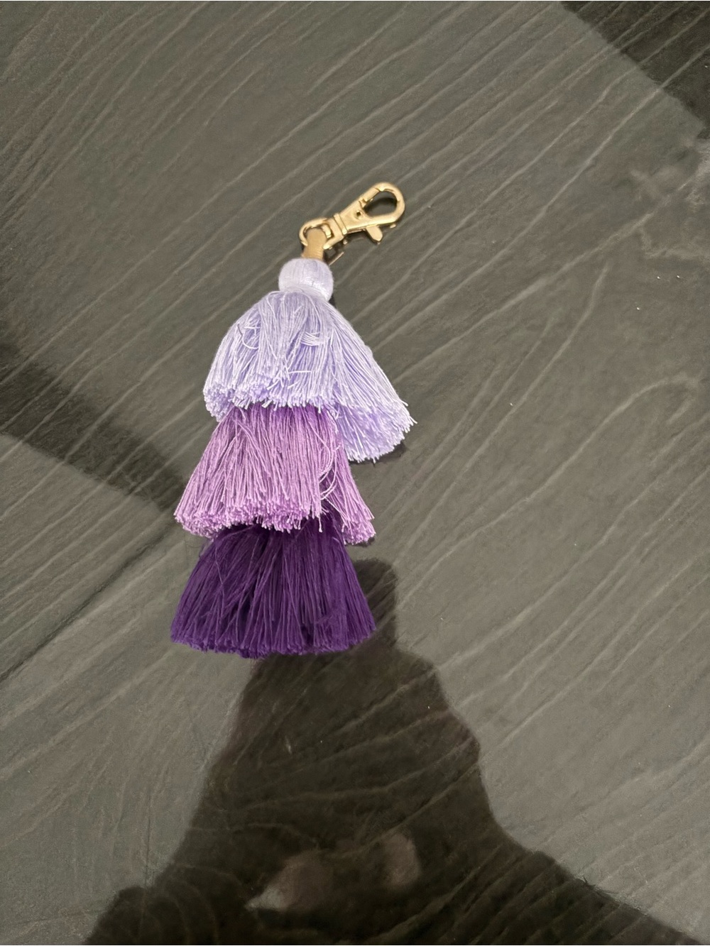 Purple Lavender Layered Tassel Bag Charm Keychain Gift Stocking Stuffer